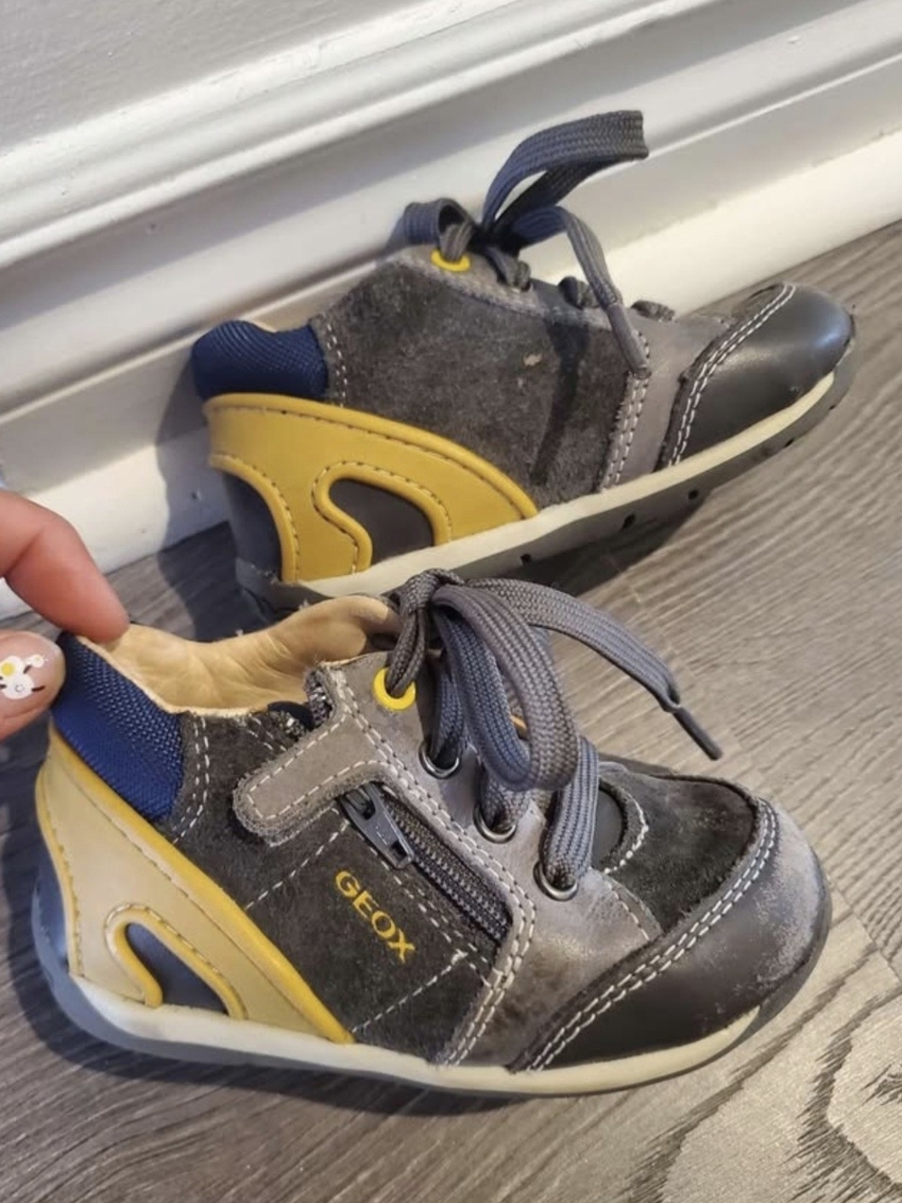 Geox Baby Leather Sneakers